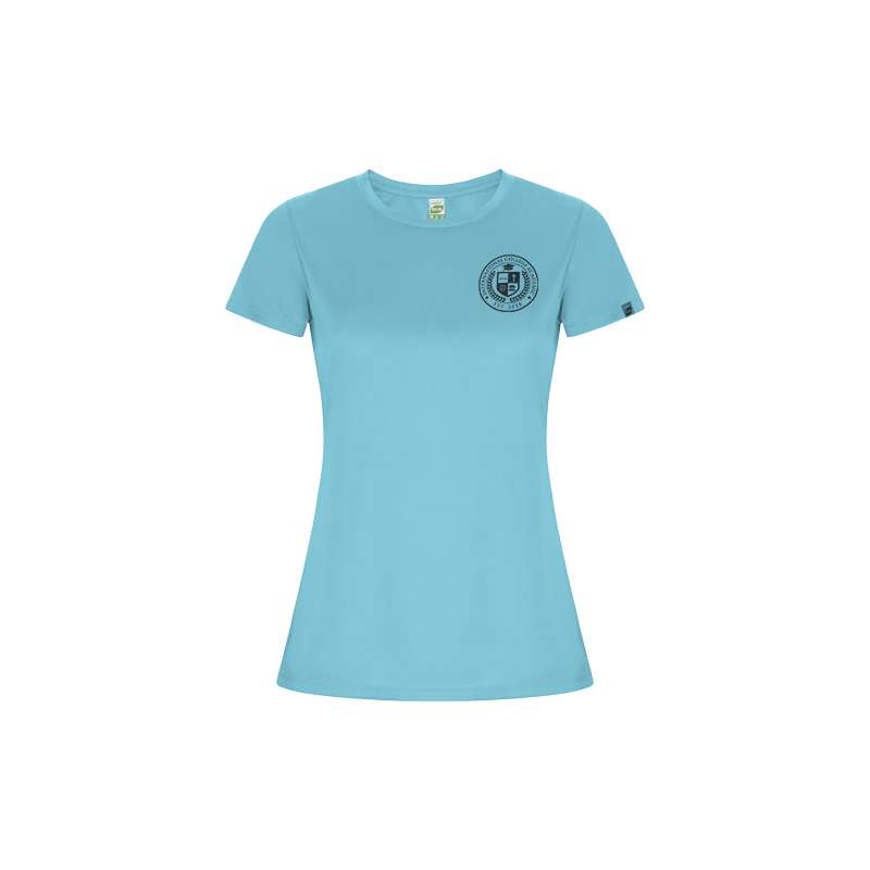 T-shirt sportiva personalizzata con logo a maniche corte da donna - cod. PR0428