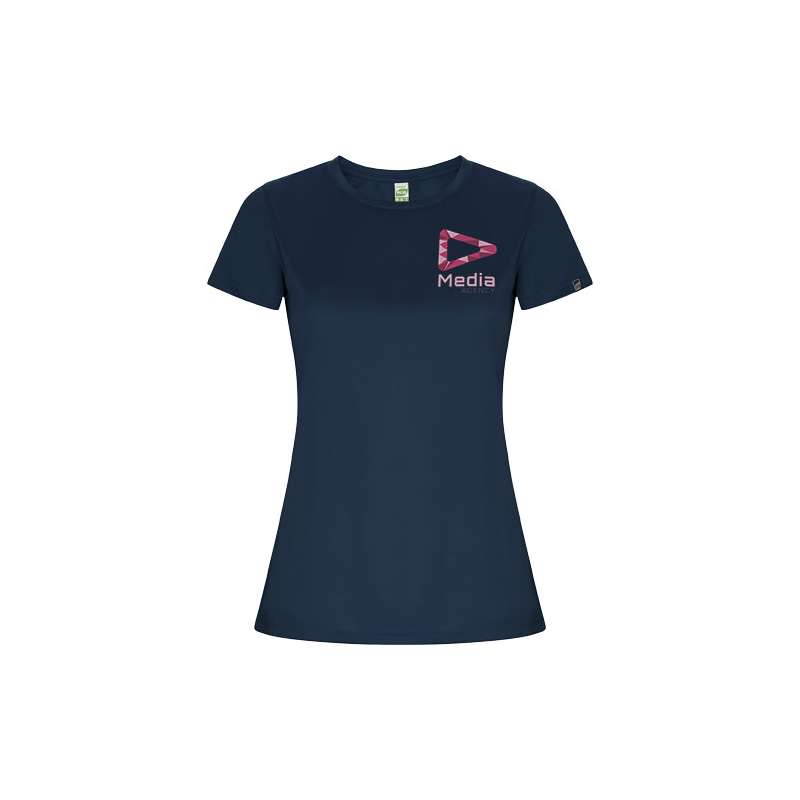 T-shirt sportiva personalizzata con logo a maniche corte da donna - cod. PR0428