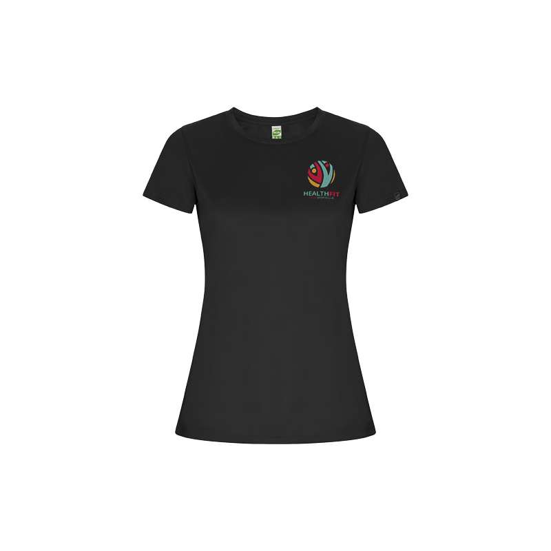 T-shirt sportiva personalizzata con logo a maniche corte da donna - cod. PR0428