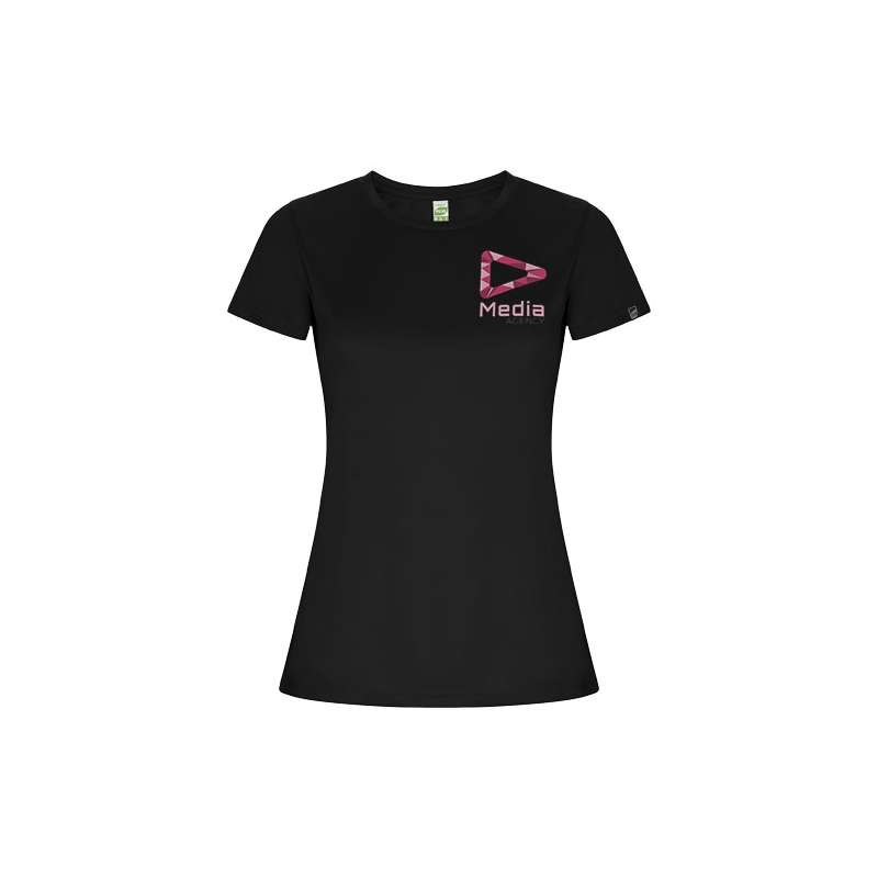 T-shirt sportiva personalizzata con logo a maniche corte da donna - cod. PR0428