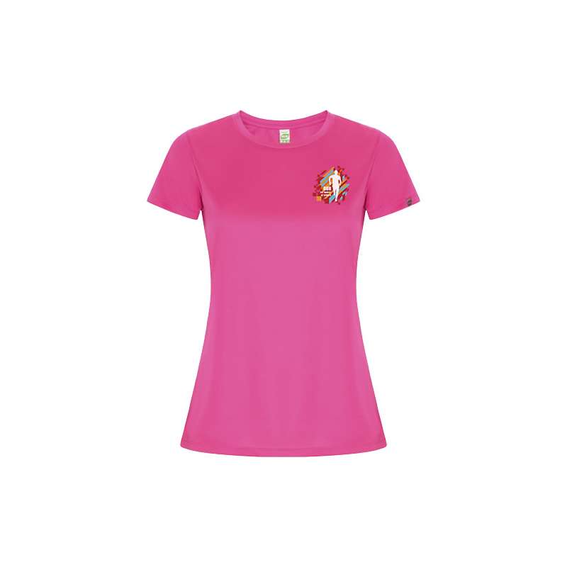T-shirt sportiva personalizzata con logo a maniche corte da donna - cod. PR0428
