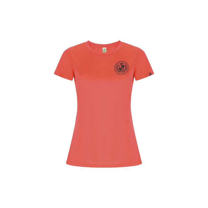 T-shirt sportiva personalizzata con logo a maniche corte da donna - cod. PR0428