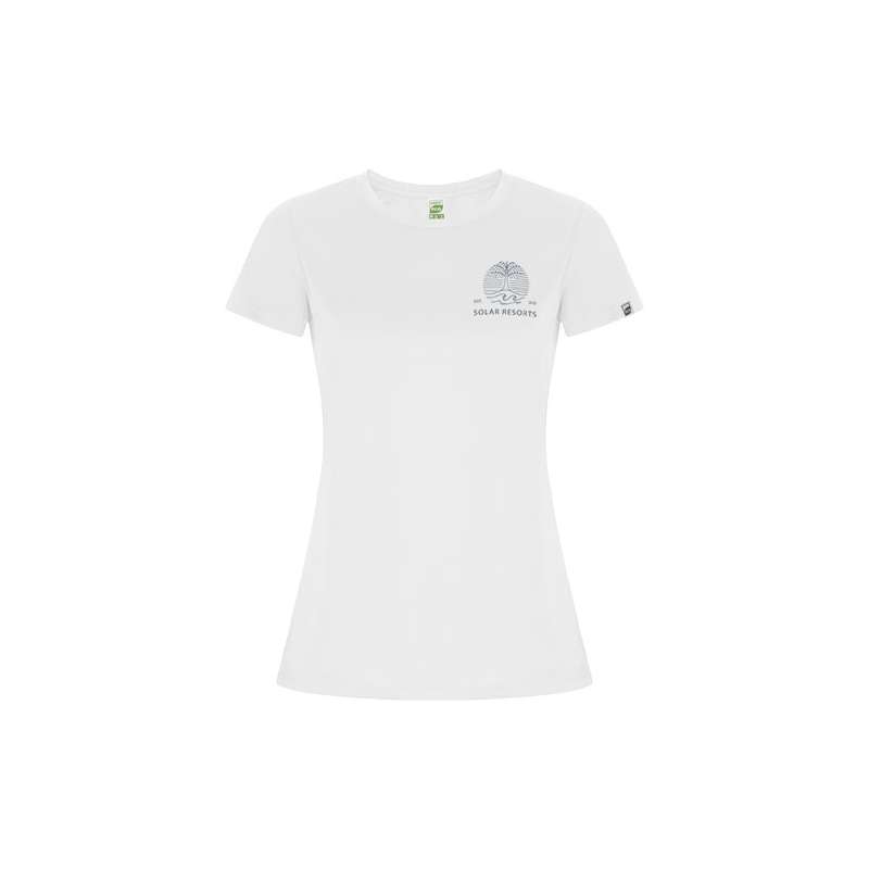 T-shirt sportiva personalizzata con logo a maniche corte da donna - cod. PR0428