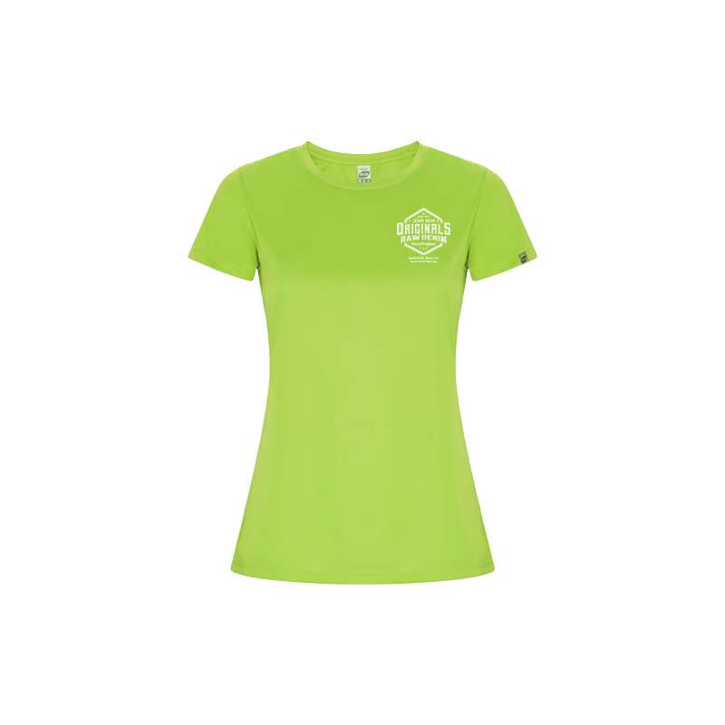 T-shirt sportiva personalizzata con logo a maniche corte da donna - cod. PR0428