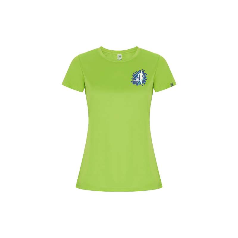 T-shirt sportiva personalizzata con logo a maniche corte da donna - cod. PR0428
