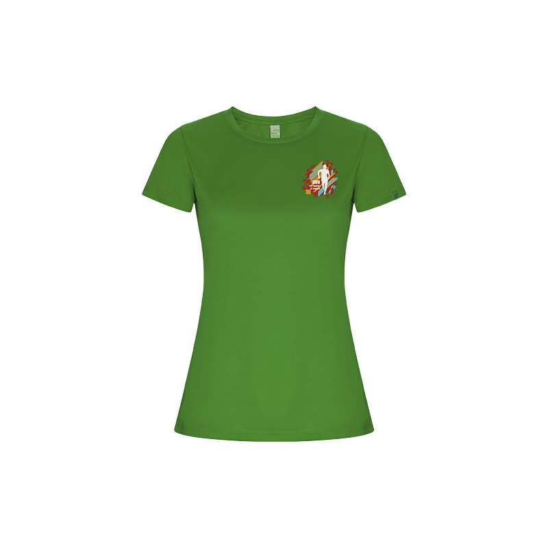 T-shirt sportiva personalizzata con logo a maniche corte da donna - cod. PR0428