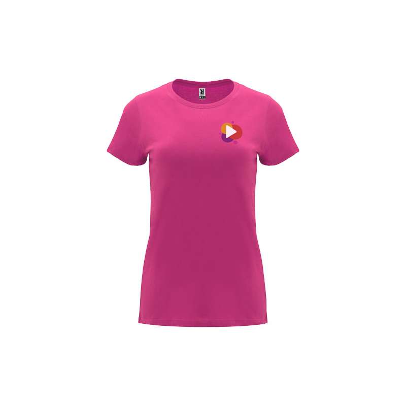 T-shirt a maniche corte da donna da serigrafare con scritte - cod. PR6683