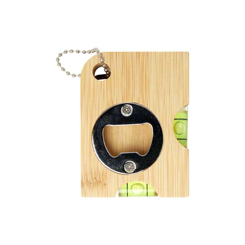 Stampa apribottiglie in bambù con livella - cod. P113380