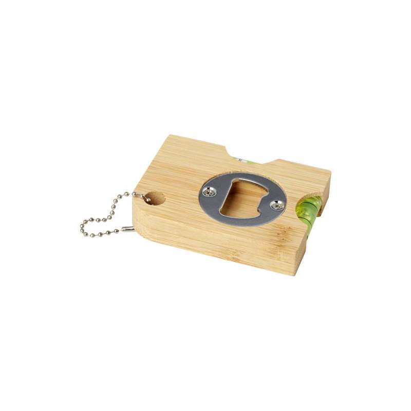 Stampa apribottiglie in bambù con livella - cod. P113380
