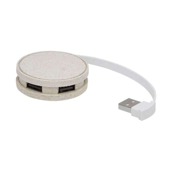 Hub USB personalizzati in paglia di grano - cod. P124309