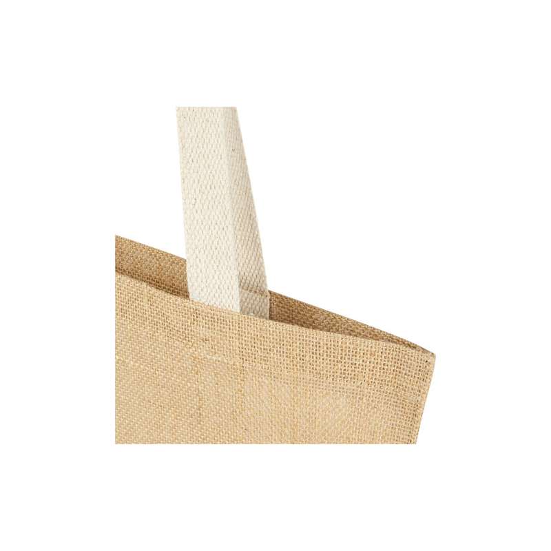 Tote bag in juta con logo f.to 40x38 cm. - cod. P120673