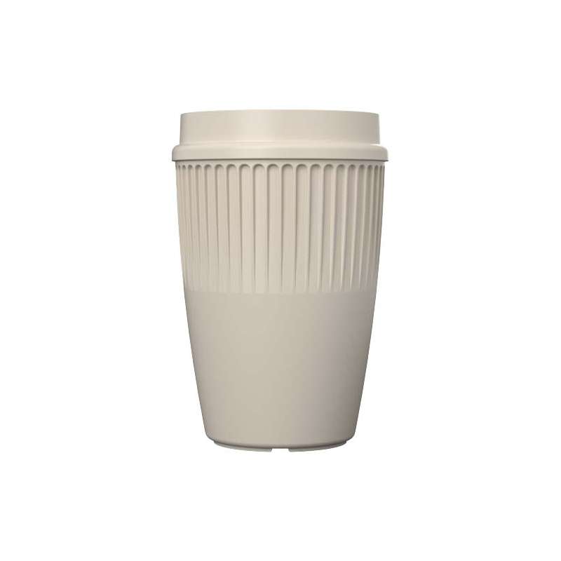 Bicchiere da 350 ml in plastica con coperchio da personalizzare - cod. P210462
