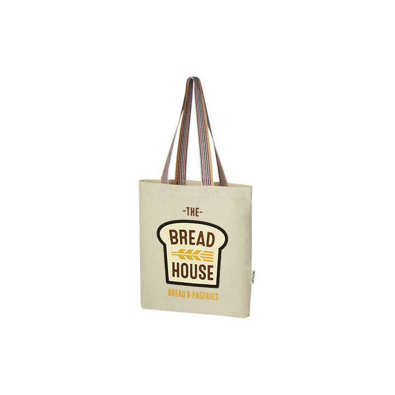 Tote bag in cotone personalizzabile con scritte 37x38x3,5 cm. - cod. P120642