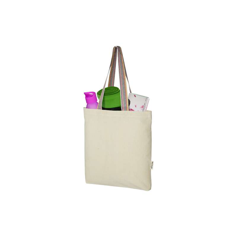Tote bag in cotone personalizzabile con scritte 37x38x3,5 cm. - cod. P120642
