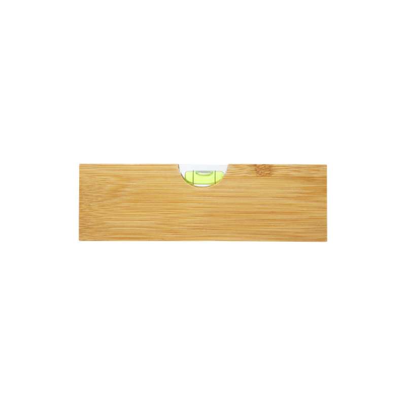 Livella a bolla con apribottiglie in bambù stampata - cod. P104577