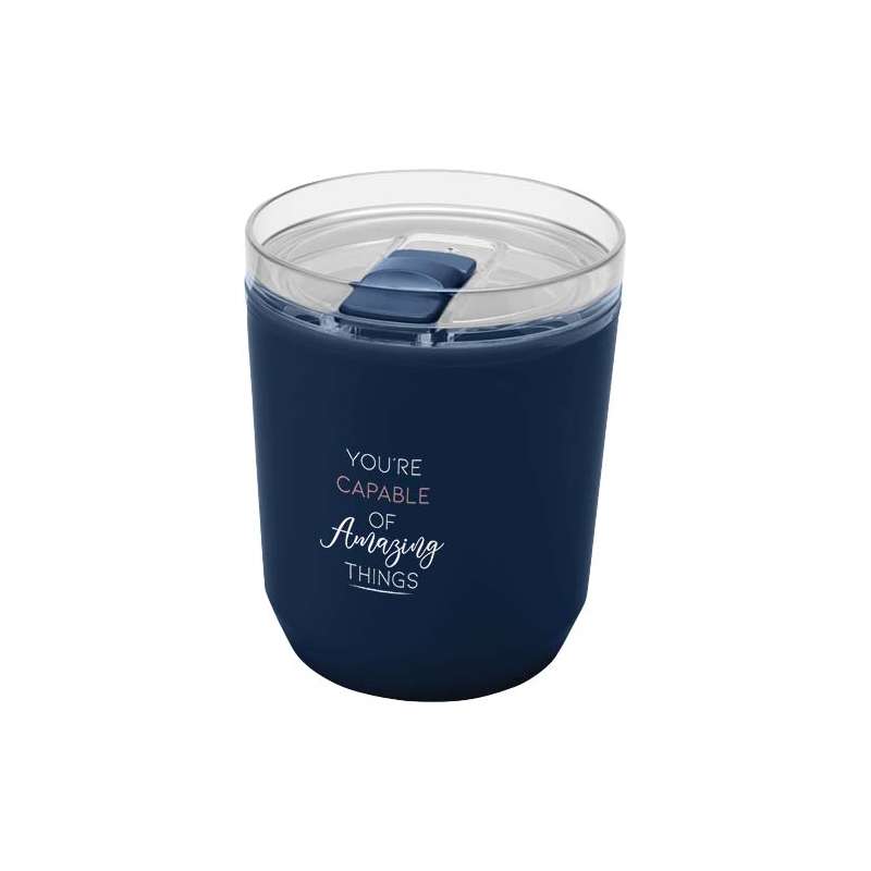 Bicchiere in plastica riciclata da 180 ml con logo - cod. P100852