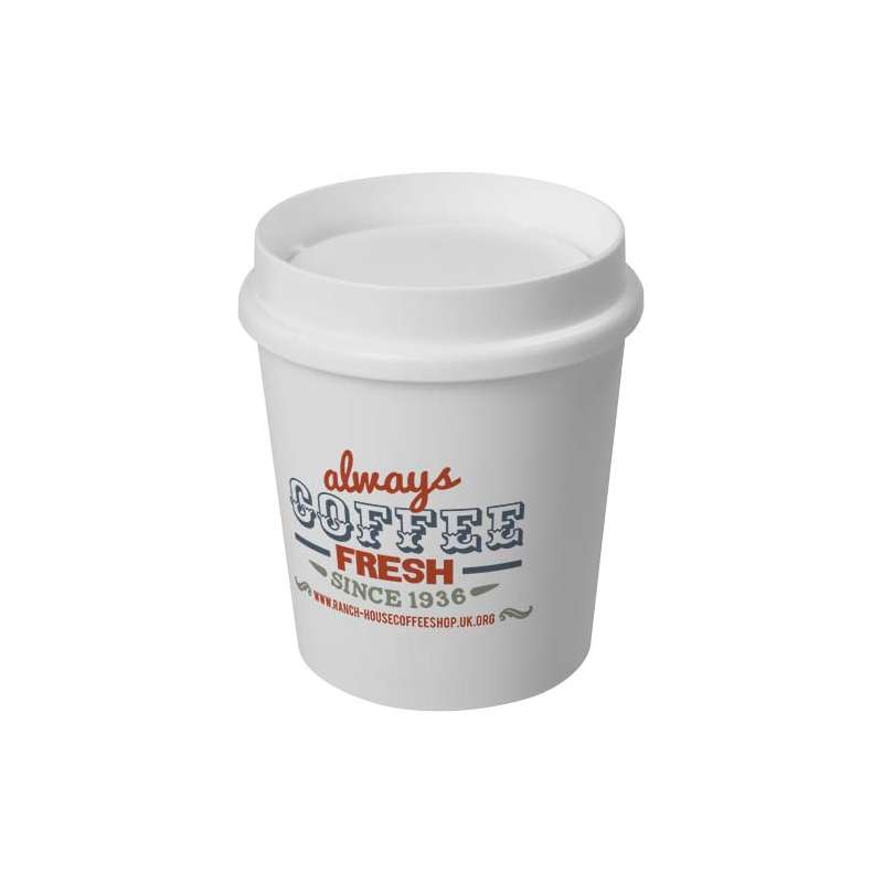 Bicchiere da 200 ml con coperchio e stampa logo - cod. P210273