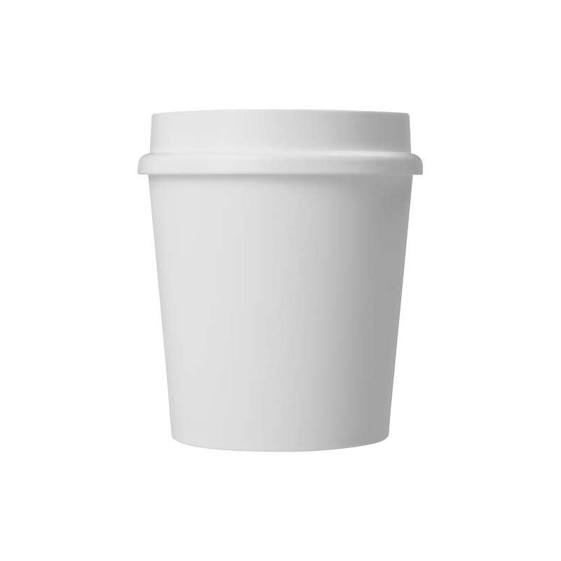 Bicchiere da 200 ml con coperchio e stampa logo - cod. P210273