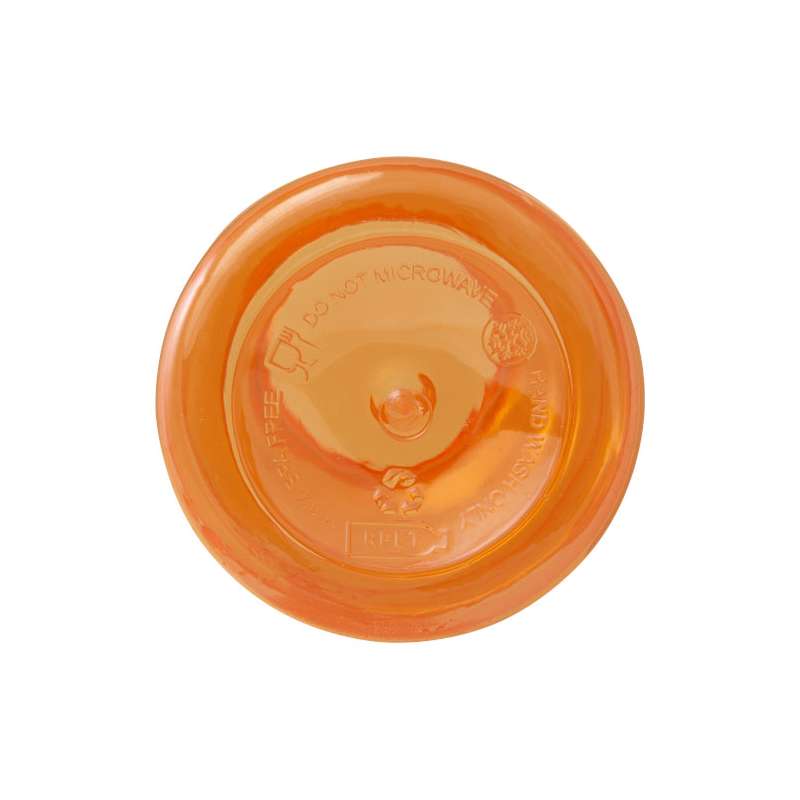 Borraccia in plastica riciclata da stampare con logo da 400 ml con moschettone - cod. P100778