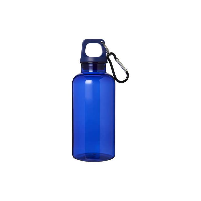 Borraccia in plastica riciclata da stampare con logo da 400 ml con moschettone - cod. P100778