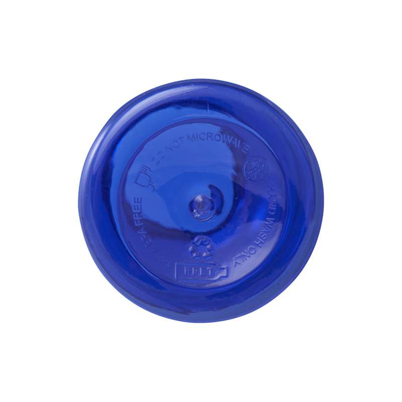 Borraccia in plastica riciclata da stampare con logo da 400 ml con moschettone - cod. P100778