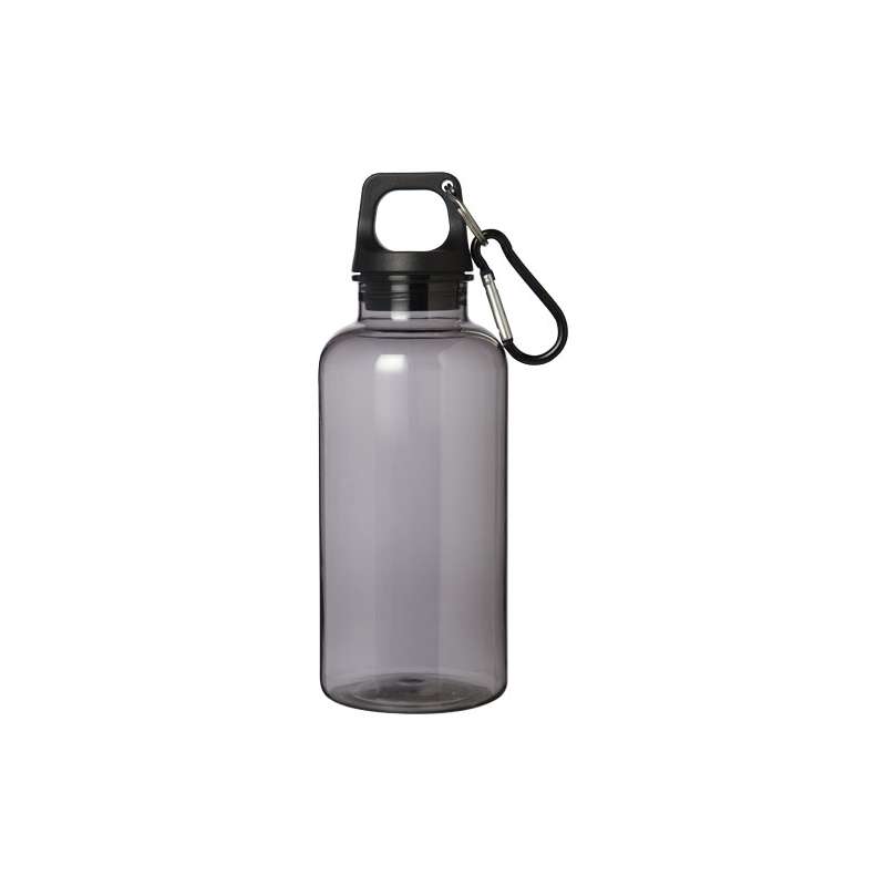 Borraccia in plastica riciclata da stampare con logo da 400 ml con moschettone - cod. P100778