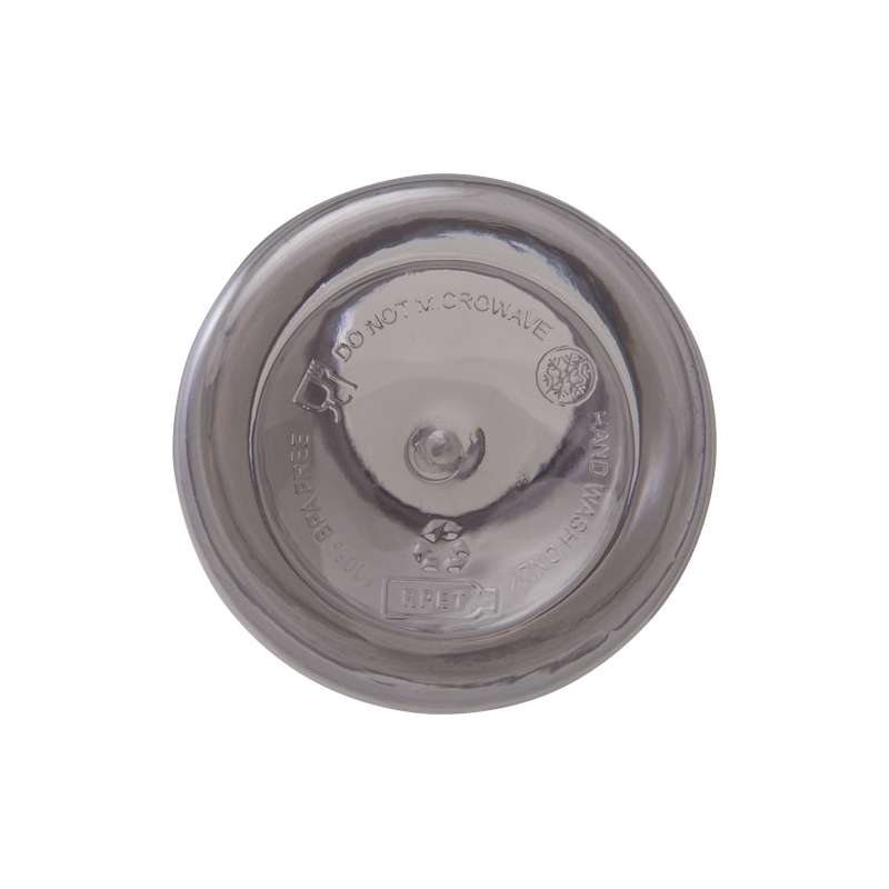 Borraccia in plastica riciclata da stampare con logo da 400 ml con moschettone - cod. P100778