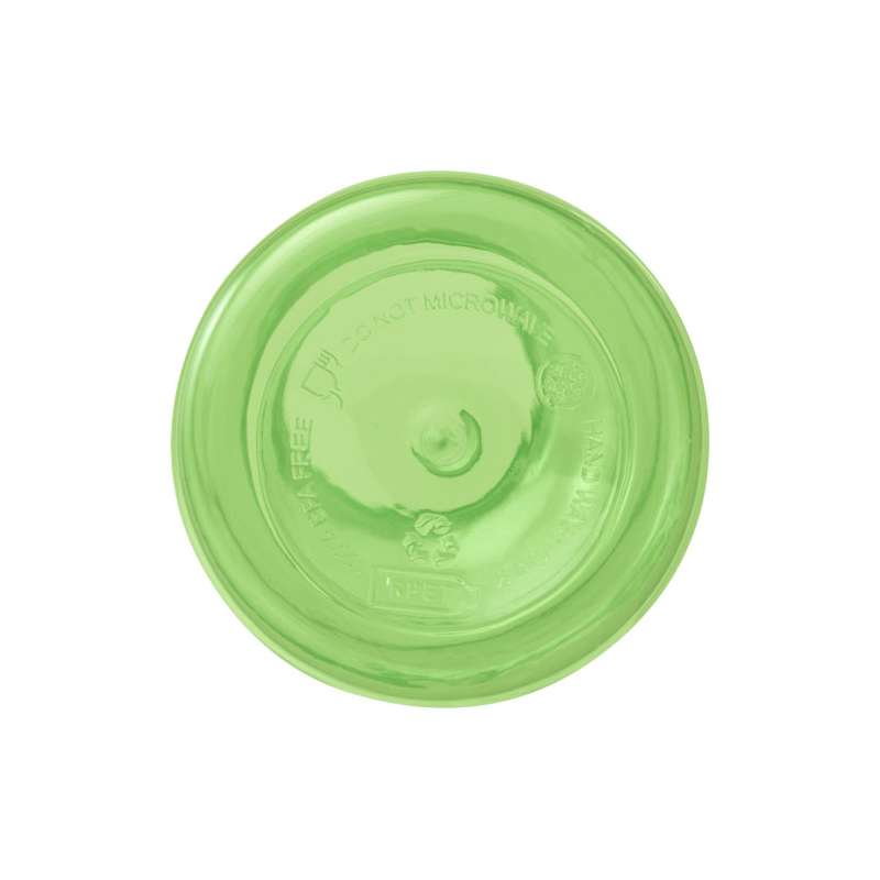 Borraccia in plastica riciclata da stampare con logo da 400 ml con moschettone - cod. P100778