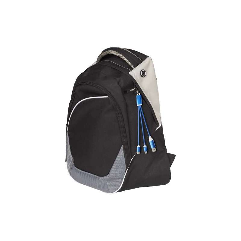 Cavo di ricarica in alluminio riciclato 4 in 1 con portachiavi Metal - cod. P124382