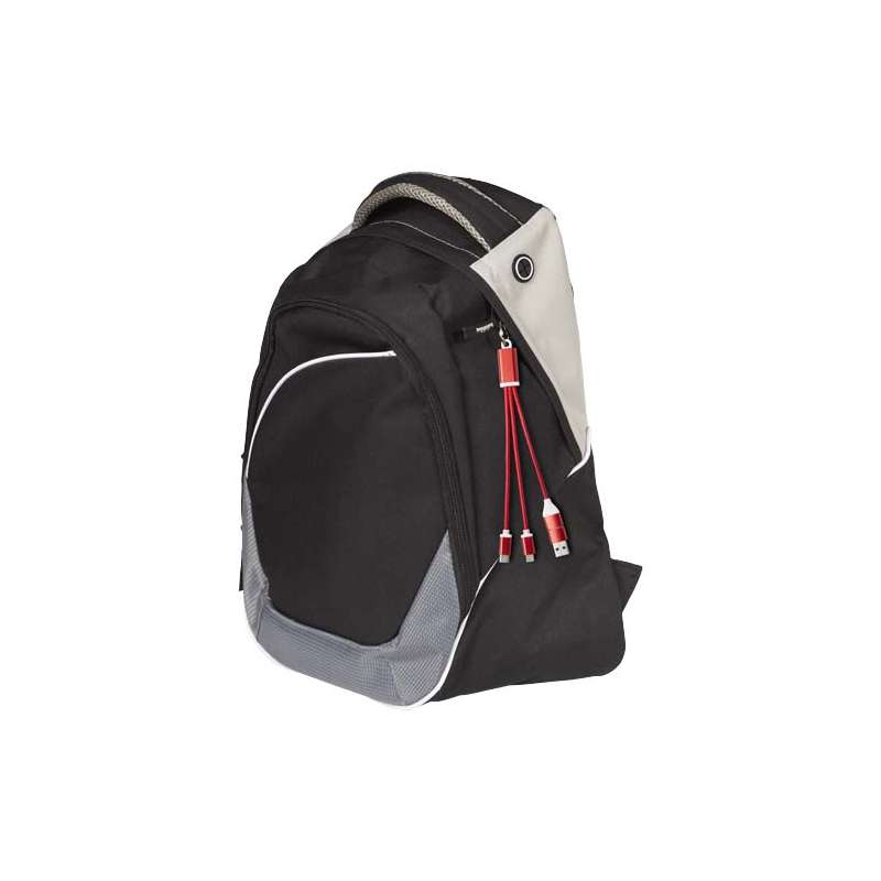 Cavo di ricarica in alluminio riciclato 4 in 1 con portachiavi Metal - cod. P124382