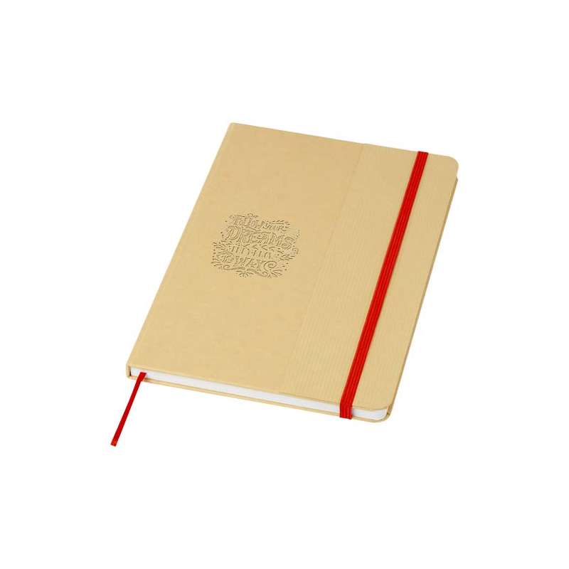 Blocco note formato A5 con logo e 80 fogli a righe - cod. P107903