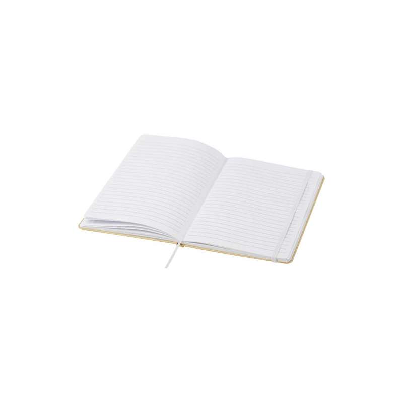 Blocco note formato A5 con logo e 80 fogli a righe - cod. P107903