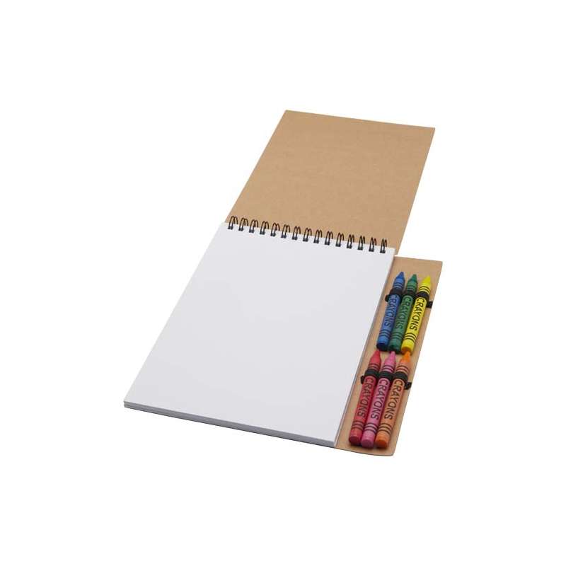 Quaderno a spirale formato A5 con e set di pastelli - cod. P107967