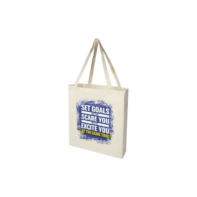 Tote bag a soffietto in cotone riciclato f.to 38x41x8,5 cm. - cod. P120733