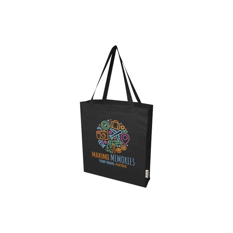 Tote bag a soffietto in cotone riciclato f.to 38x41x8,5 cm. - cod. P120733