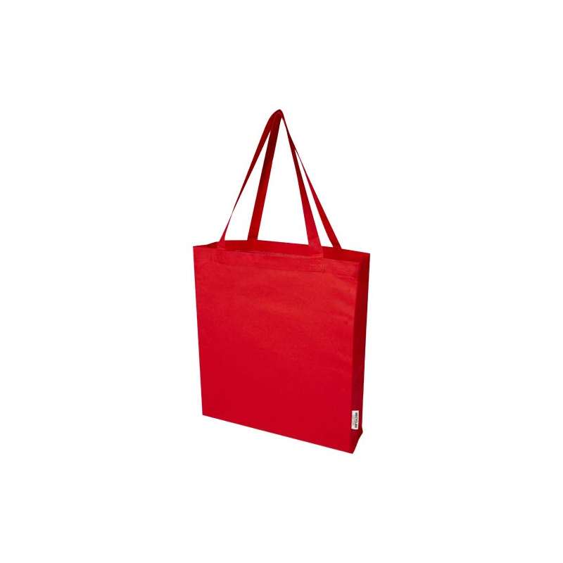Tote bag a soffietto in cotone riciclato f.to 38x41x8,5 cm. - cod. P120733