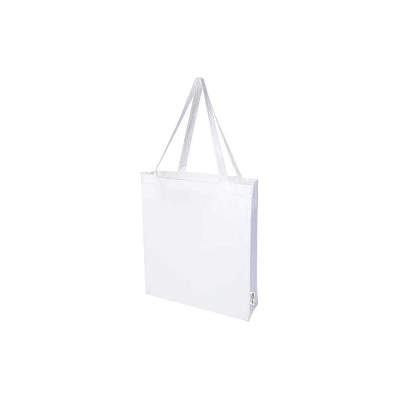 Tote bag a soffietto in cotone riciclato f.to 38x41x8,5 cm. - cod. P120733