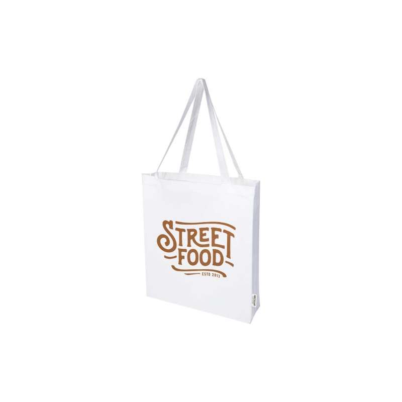 Tote bag a soffietto in cotone riciclato f.to 38x41x8,5 cm. - cod. P120733