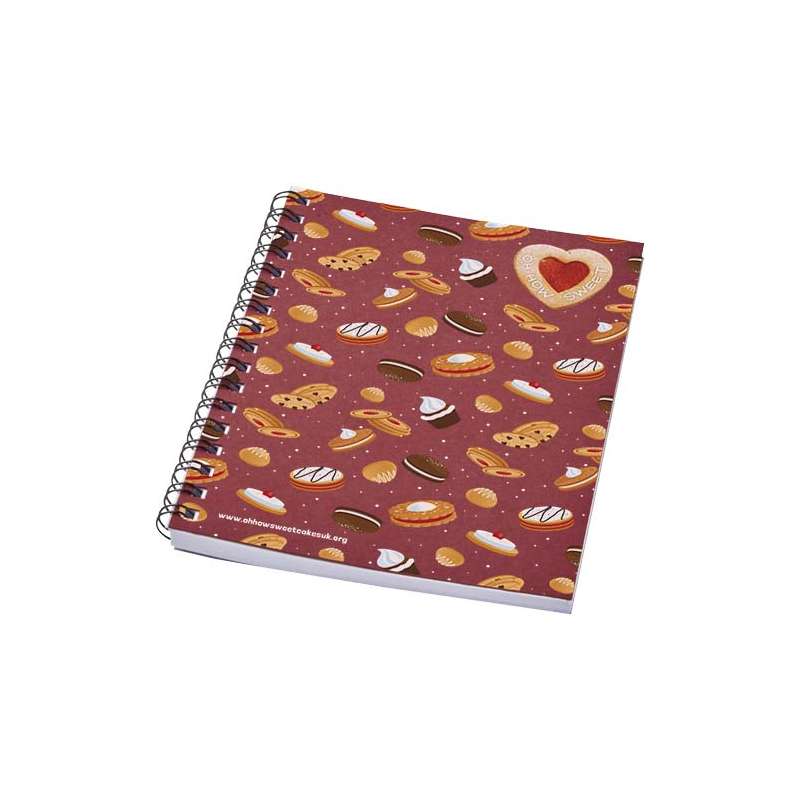 Blocco note A6 colorato con spirale da 50 fogli di carta bianca - cod. P210188