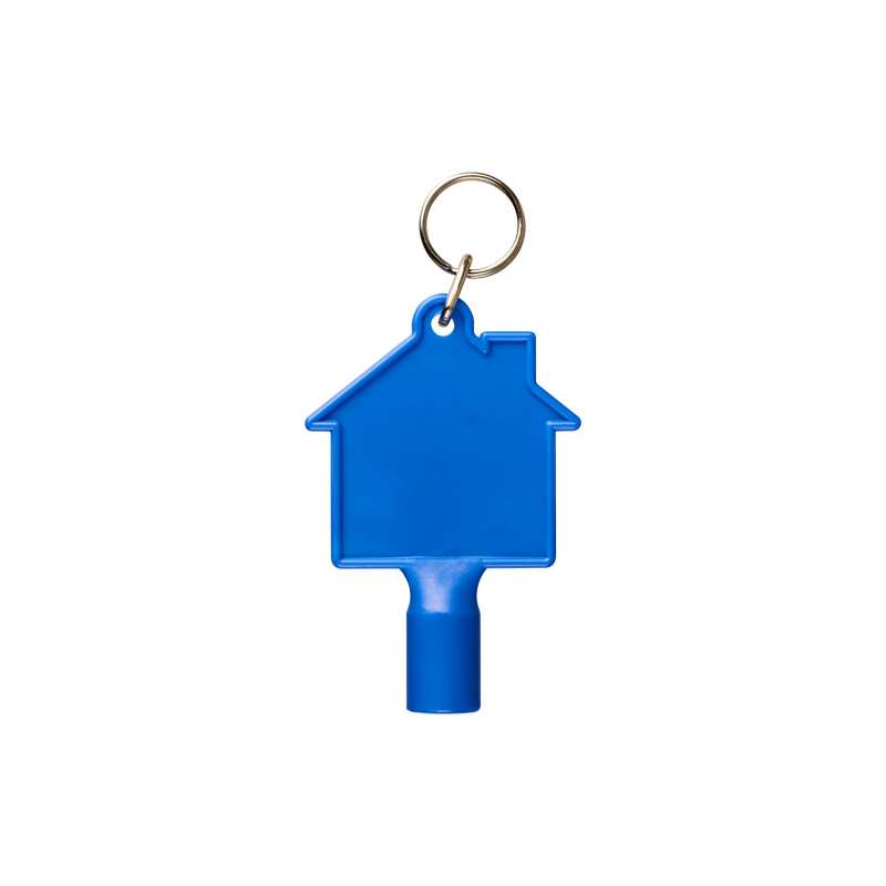 Portachiavi Maximilian con chiave multiuso a forma di casa in materiale riciclato - cod. P210195