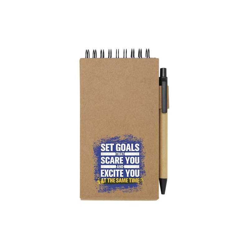 Blocchetto con foglietti adesivi e penna a sfera - cod. P107988