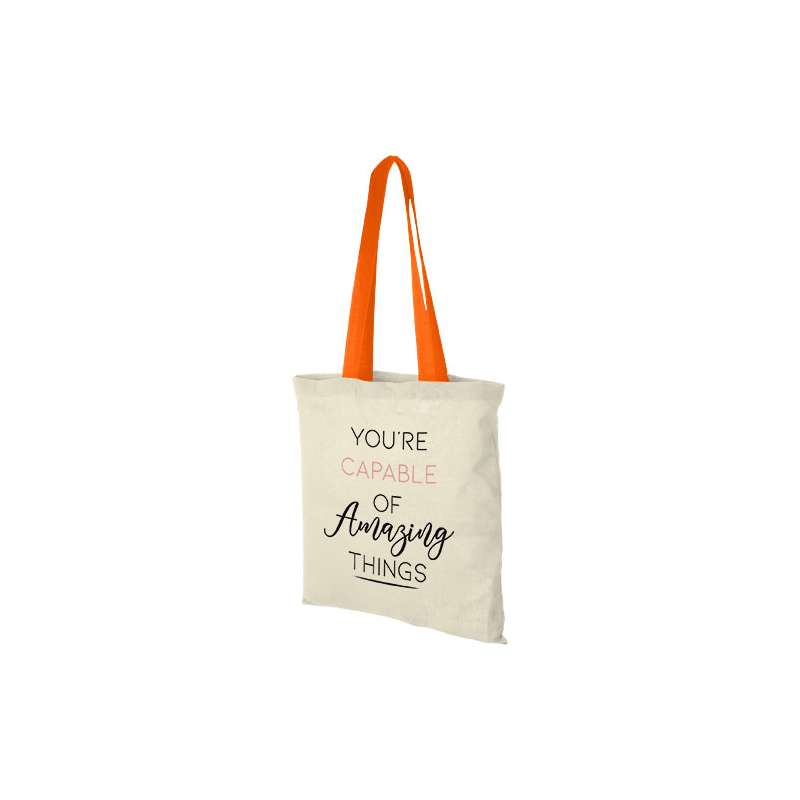 Shopping bags personalizzate con manici colorati f.to 38x42 cm. - cod. P120131