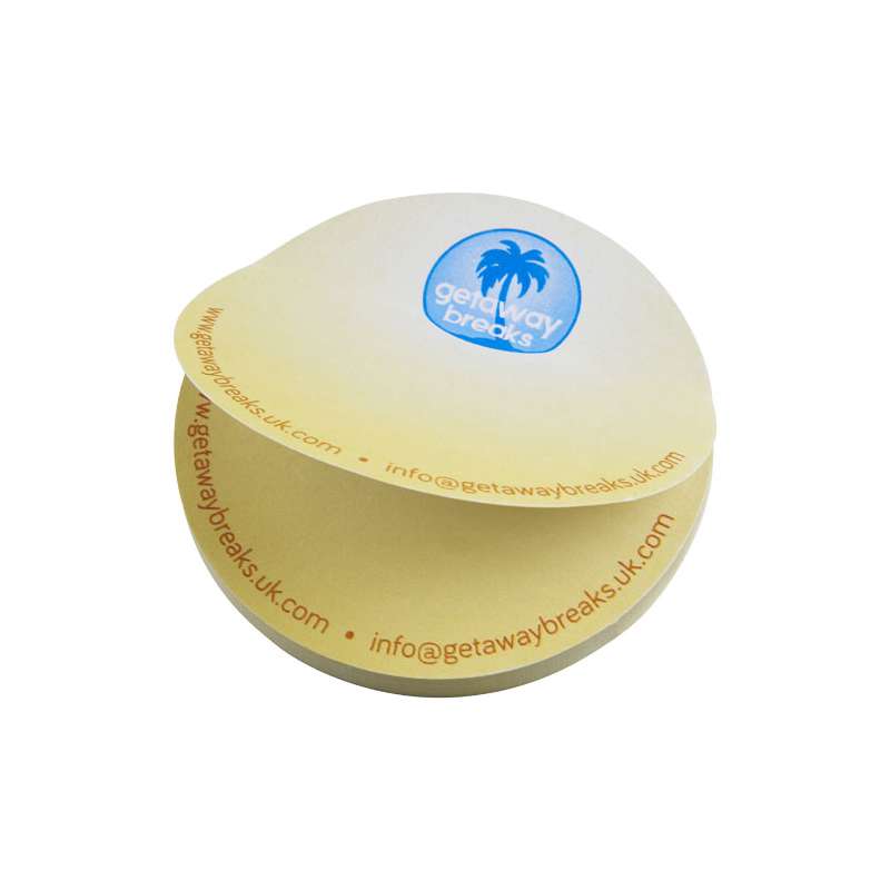 Foglietti adesivi in carta riciclata a forma rotonda Sticky-Mate® - cod. P210184