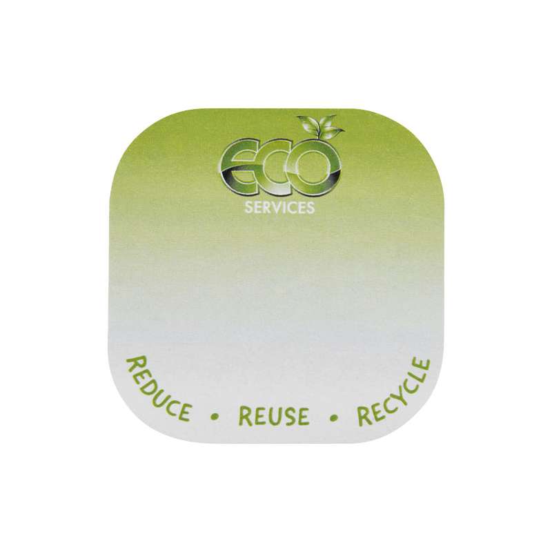 Foglietti adesivi in carta riciclata quadrati con angoli arrotondati Sticky-Mate® - cod. P210185