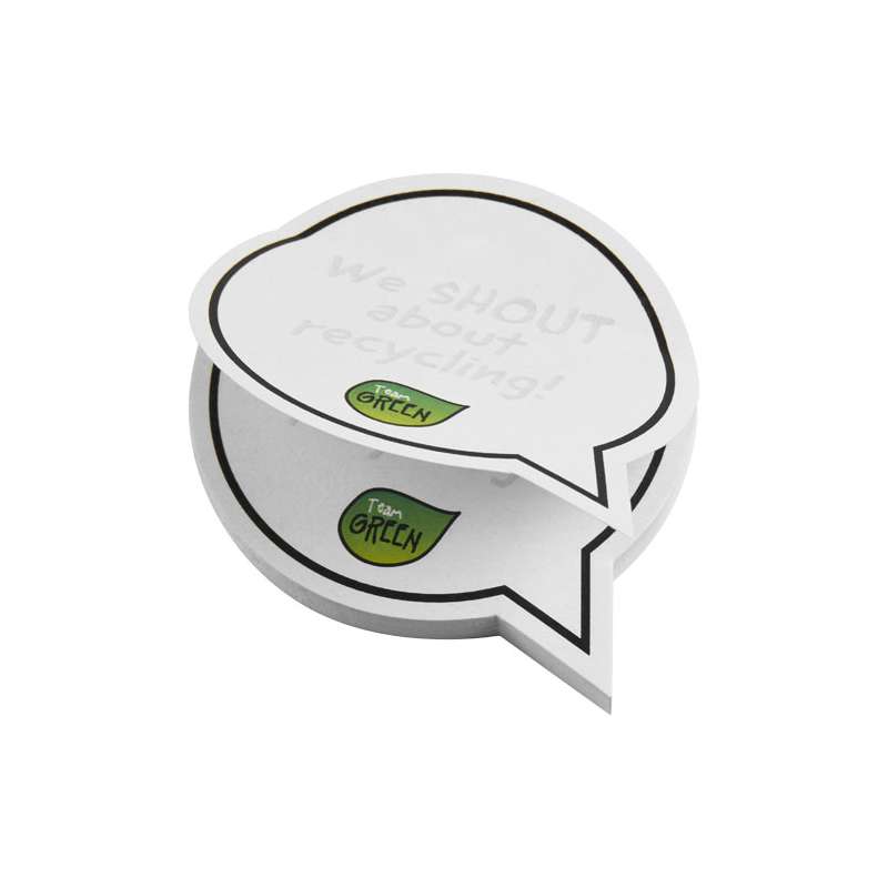 Foglietti adesivi in carta riciclata a forma di fumetto Sticky-Mate® - cod. P210186