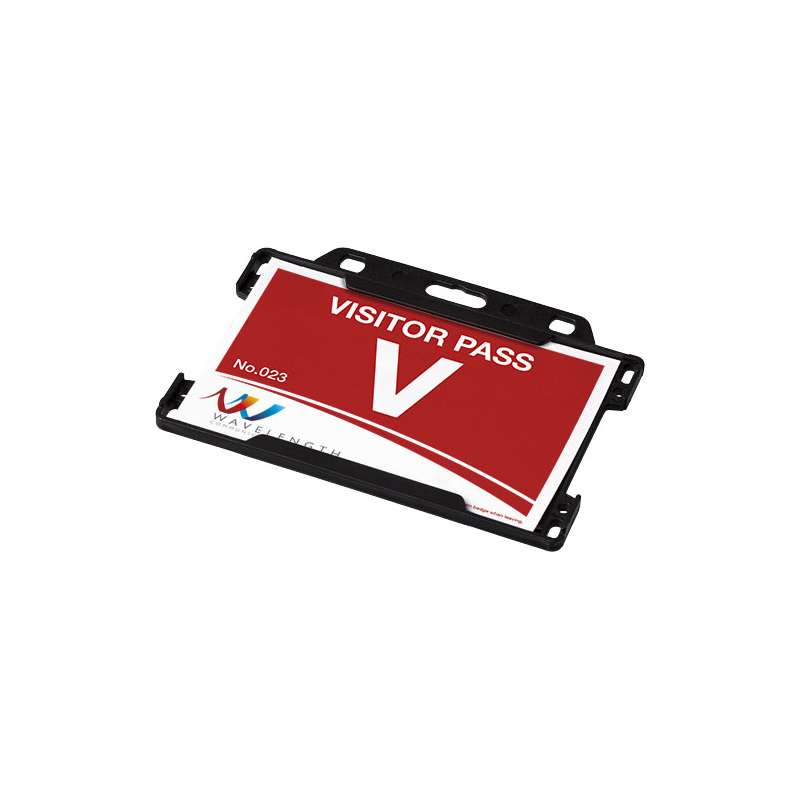 Porta badge in plastica riciclata con logo - cod. P210193