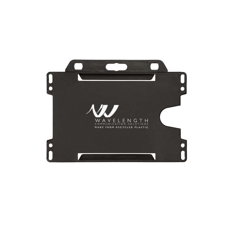 Porta badge in plastica riciclata con logo - cod. P210193