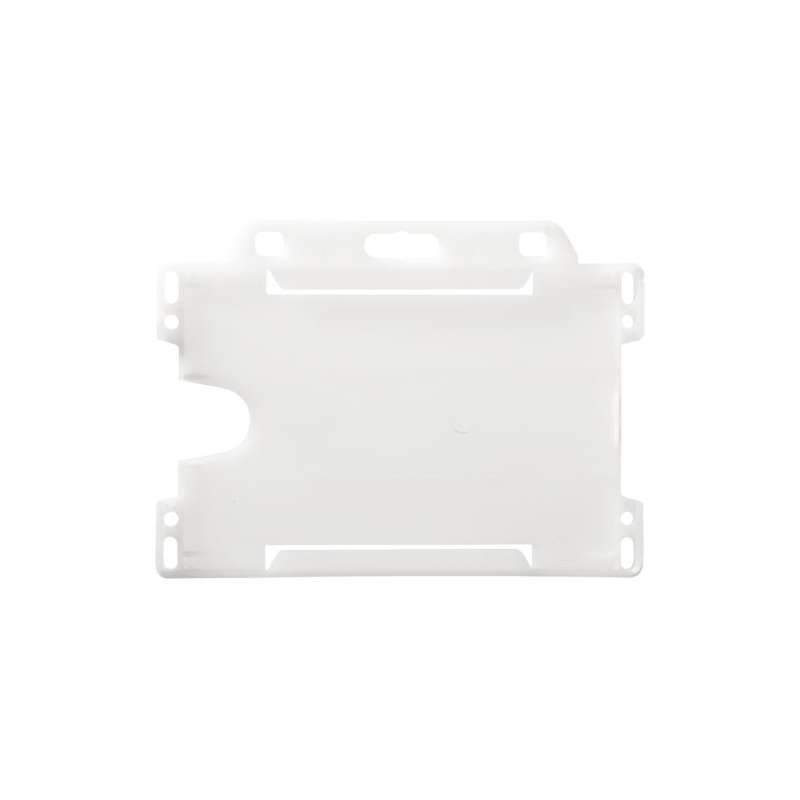 Porta badge in plastica riciclata con logo - cod. P210193