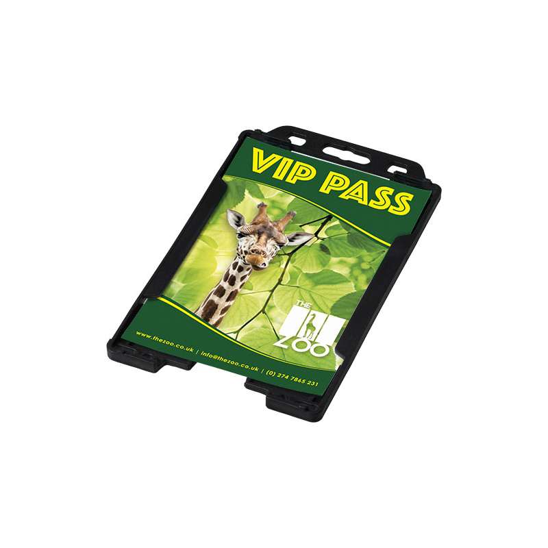 Porta badge verticale in plastica riciclata - cod. P210194