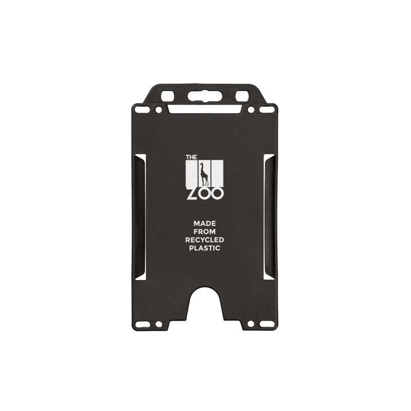 Porta badge verticale in plastica riciclata - cod. P210194
